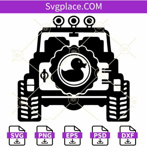 Off Road Jeep Duck SVG, Duck Jeep Car SVG, Funny Duck Duck Jeep SVG