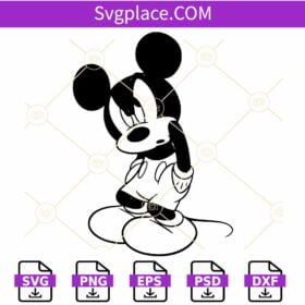 Sad Mickey Mouse SVG, Mickey Mouse SVG, Mickey SVG, Disney SVG