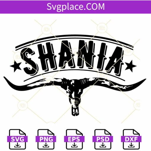 Shania bull skull SVG, Bull Skull Shania SVG, Shania Twain Country Music SVG