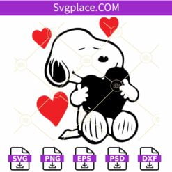 Snoopy Valentine SVG, Valentine SVG, Valentine Snoopy SVG, Snoopy Heart Love SVG