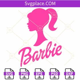 Barbie Doll SVG, Pink Barbie Doll SVG, Pink Doll Svg, Princess Silhouette SVG