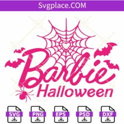 Barbie Halloween SVG file, Spooky Halloween SVG, Pink Doll Halloween SVG