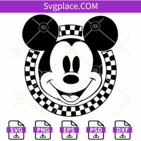Checkered Mouse SVG, Checkerboard Mouse SVG, Checkered Disney SVG