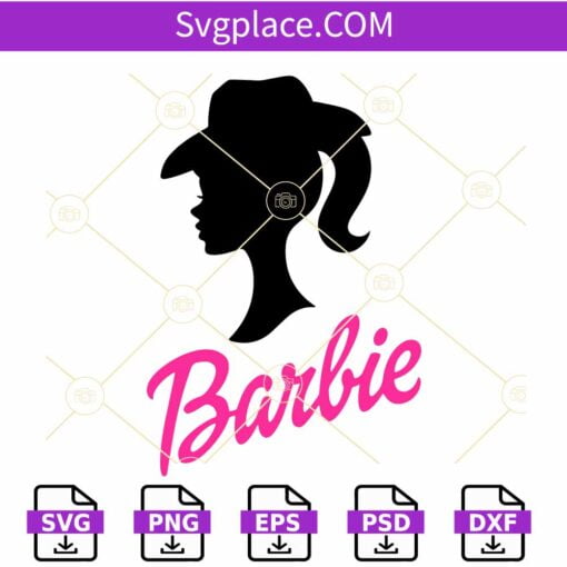 Cowgirl Barbie SVG, Dolly Cowgirl Barbie SVG, Barbie Girl SVG
