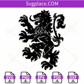 Flemish lion SVG, The Lion of Flanders SVG, Flag of Flanders PNG, Flemish lion Tattoo SVG