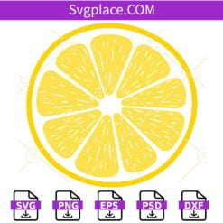 Lemon slice SVG, Lemon SVG, Lemon Clipart SVG, Kawaii Fruit SVG