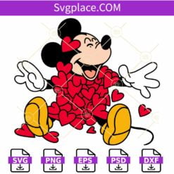 Mickey Valentine Day SVG, Mouse Disney Valentine Day SVG, Mickey Valentines Svg