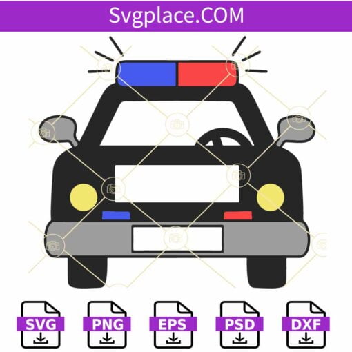 Police car name tag SVG, Police Car Svg,  Cute Police Gift SVG, Dad Cop Svg