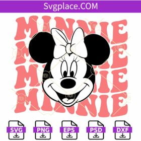 Retro Minnie Mouse SVG, Disney SVG, Classic Minnie SVG, Retro Disney SVG