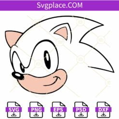 Sonic Face SVG, Sonic Hedgehog Svg, Sonic Face Png, Sonic Head Svg