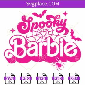 Spooky Barbie SVG, Barbie Halloween SVG, Halloween Barbie Pink SVG, Barbie Movie SVG