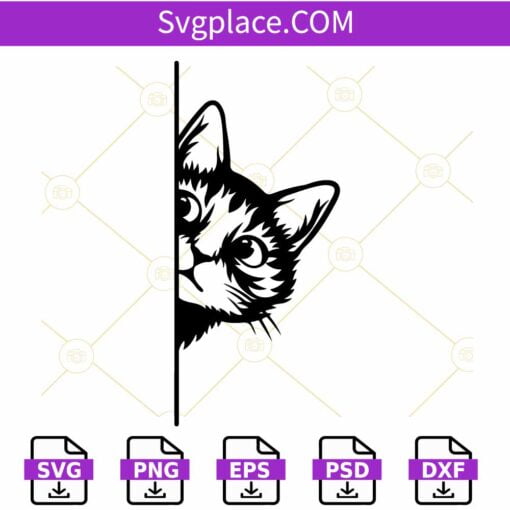 Cute Peeking Cat SVG, Peeking Cat Svg, funny kitty SVG, Peeking Pet Face SVG