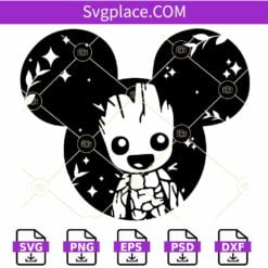 Groot Mickey ears SVG, Groot Mouse Ears SVG, Guardian Of The Galaxy SVG, Disneyland Ears SVG