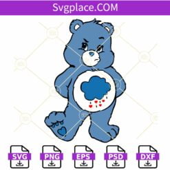 Grumpy care bear SVG, Care Bear Clipart SVG, Grumpy Bear Vector SVG, Disney SVG