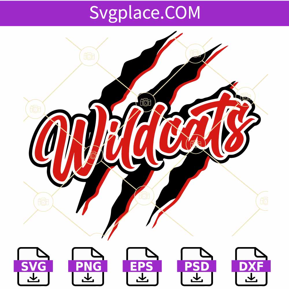 Wildcats Red Claws SVG, Wildcats Shirt SVG, Arizona Wildcats SVG, NFL SVG
