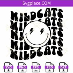 Wildcats smiley face SVG, Wildcats Happy Face SVG, Arizona Wildcats SVG, NFL SVG