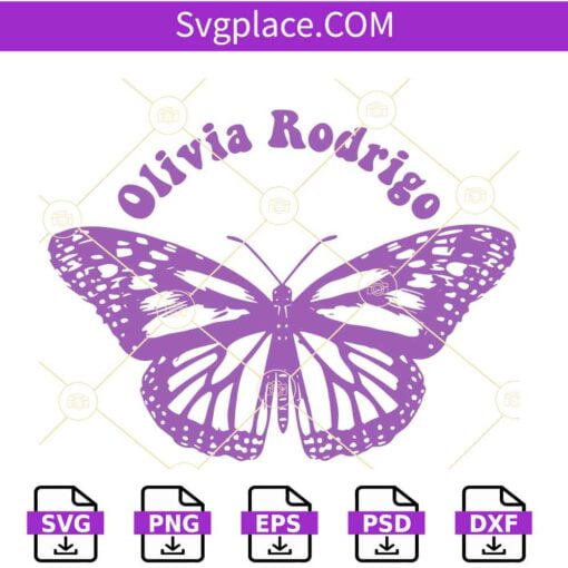 Olivia Rodrigo Butterfly SVG, Guts Tour 2024 svg, Butterfly Guts Album SVG