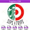 Sips and Trips SVG, Starbucks Sips and Trips SVG, Starbucks Coffee Logo svg