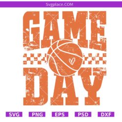 Basketball Gameday SVG, Gameday retro distressed SVG, Gameday shirt SVG PNG
