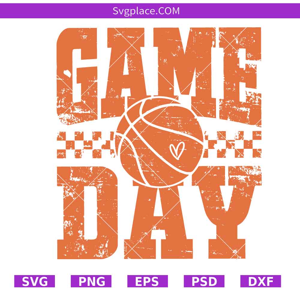 Basketball Gameday SVG-01 Basketball Gameday SVG, Gameday retro distressed SVG, Gameday shirt SVG PNG