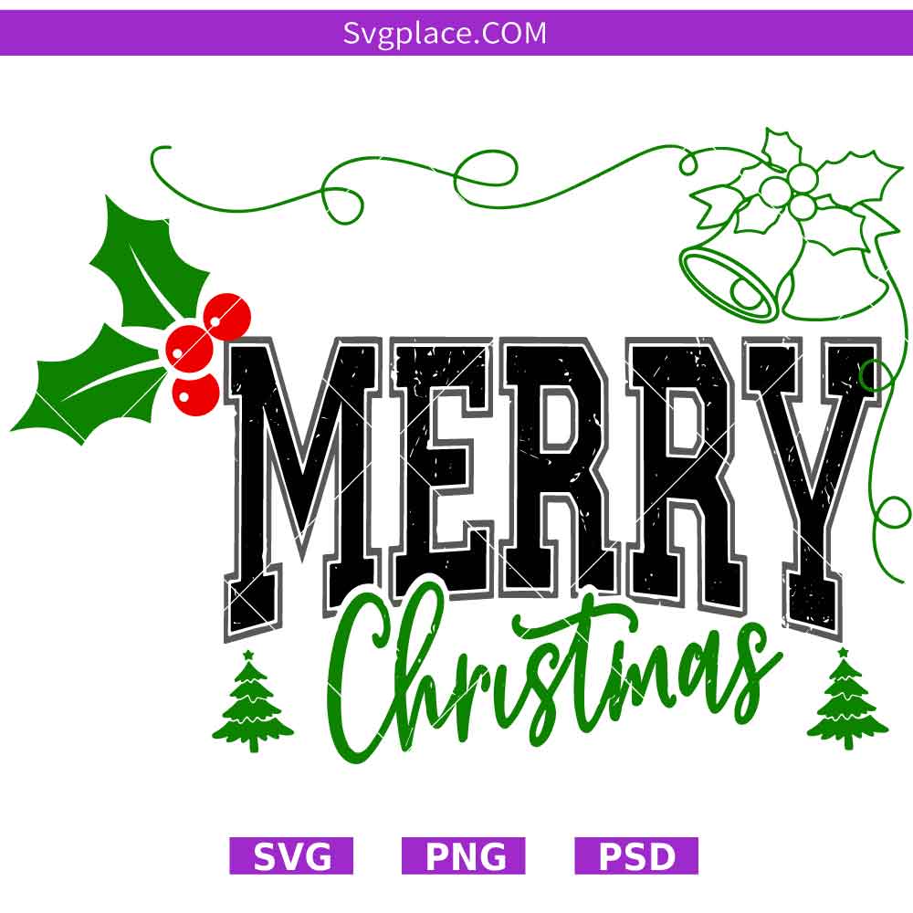 Merry Christmas SVG-01 Merry Christmas SVG, Merry Christmas PNG, Christmas Sublimation Shirt SVG