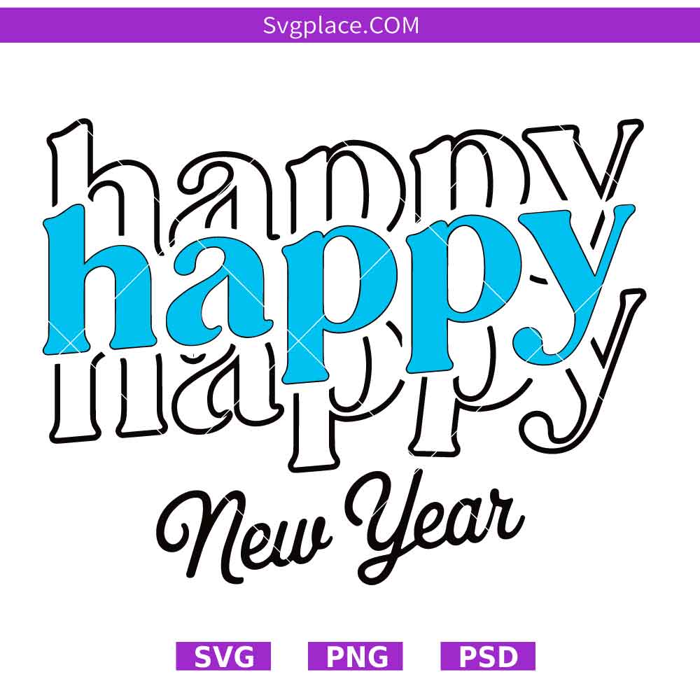 happy new year-01 Happy New Year Svg