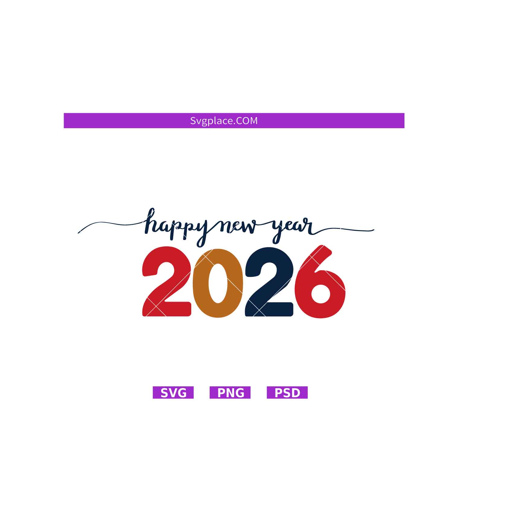 happy new year 2026 2 Happy New Year 2026 Svg