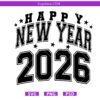 Happy New Year 2026 Svg,