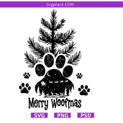 Merry Woofmas svg png, Christmas Dog Mom svg, Dog Christmas png,