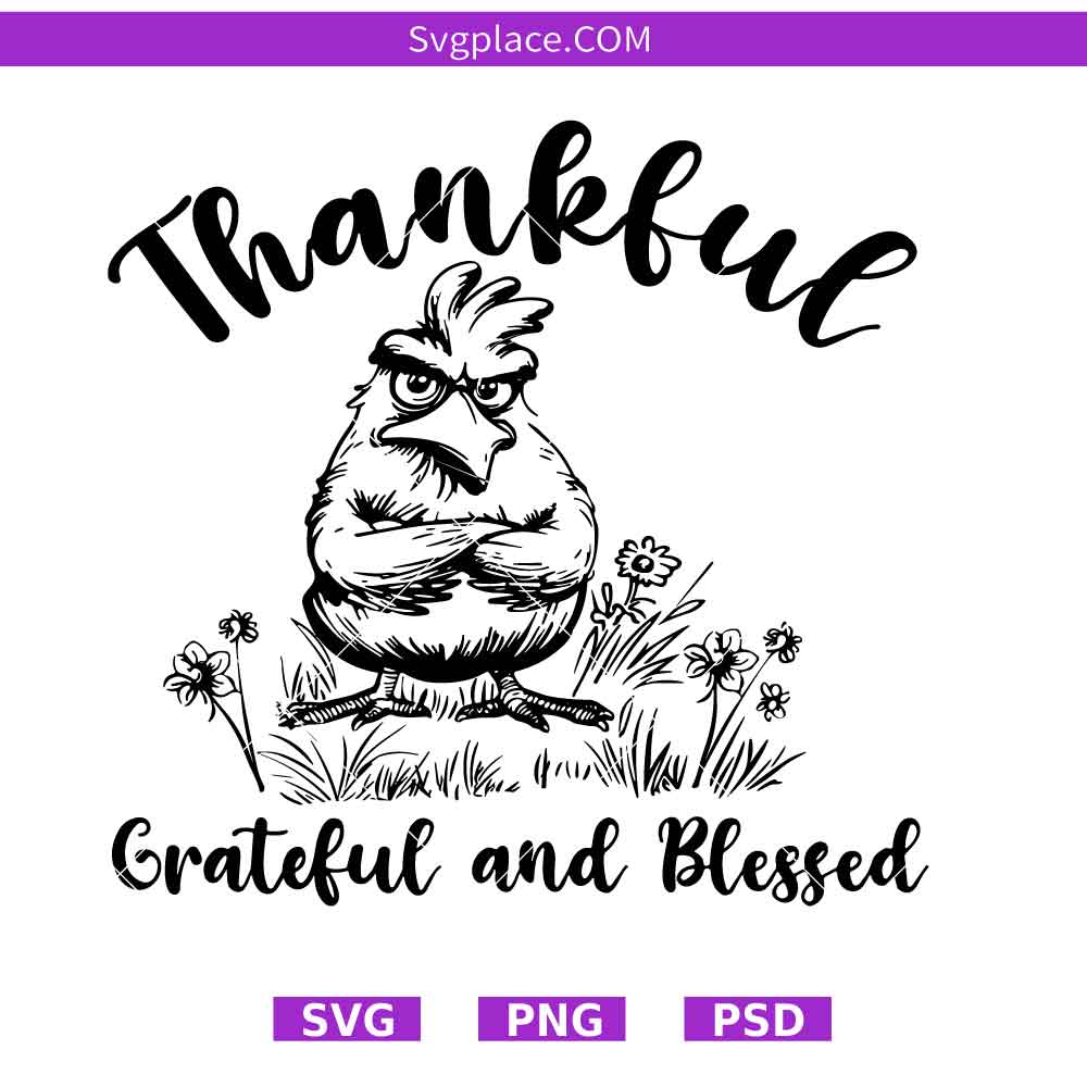 thankful grateful and blessed3-01 Thankful Grateful Blessed Svg