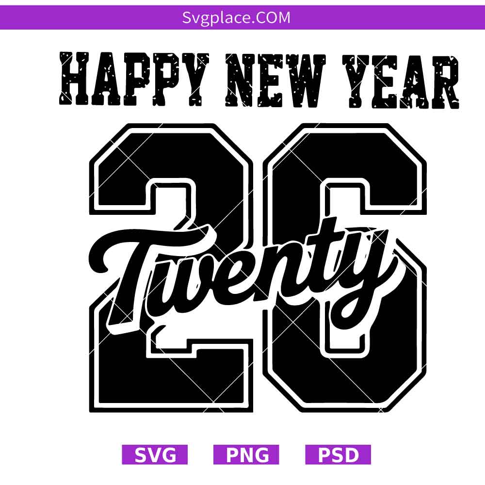 HAPPY NEW YEAR 2026 2-01 Happy New Year 2026 svg