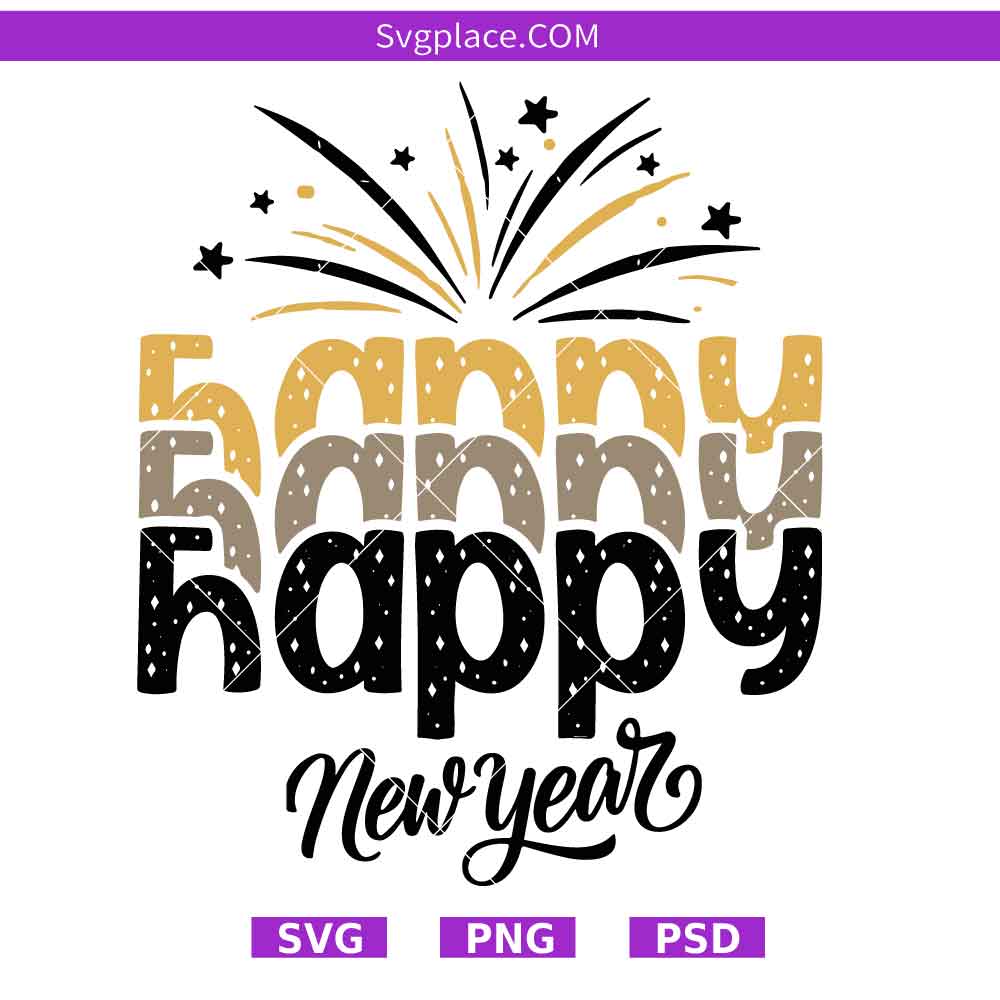 HAPPY NEW YEAR 3-01 Happy New Year svg,
