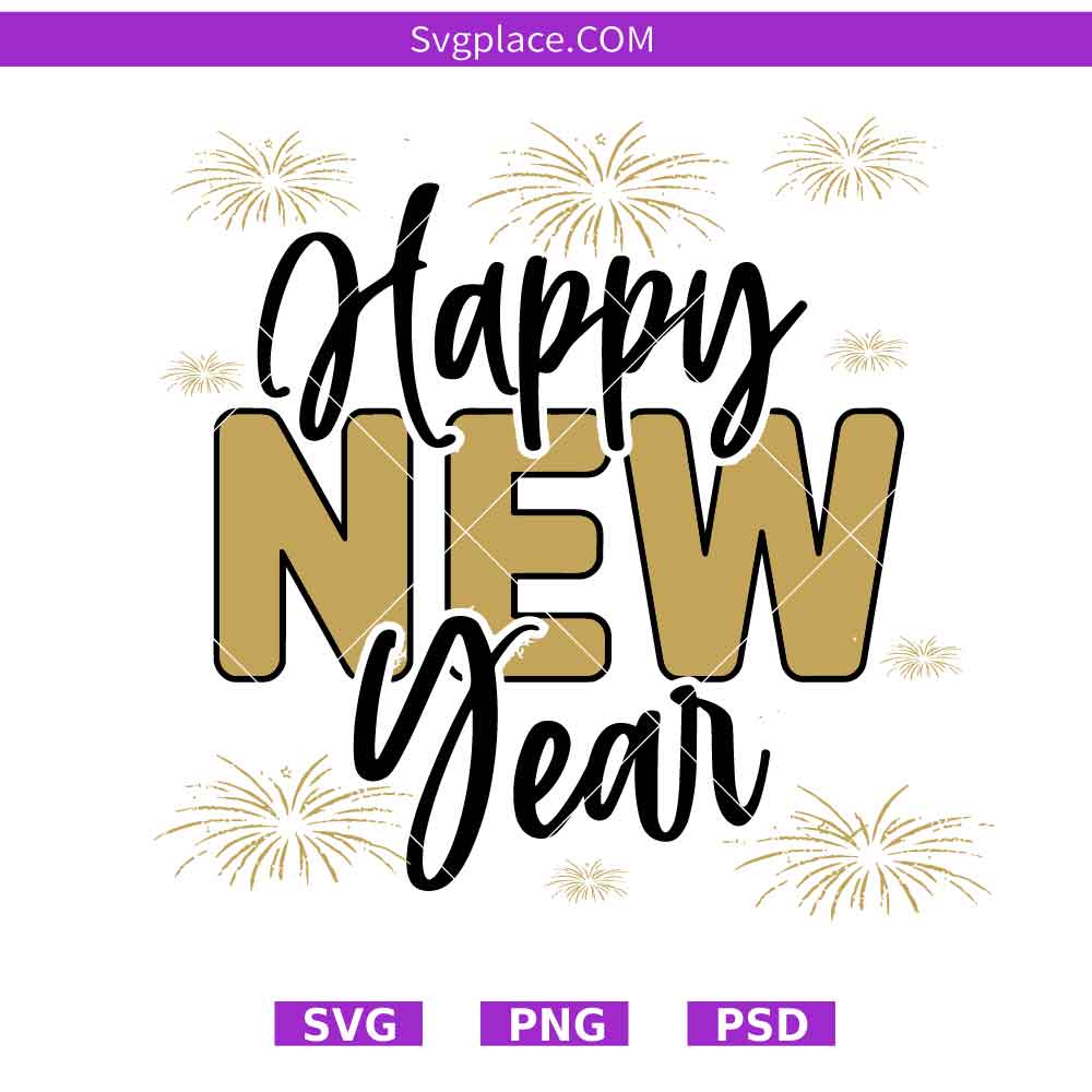 HAPPY NEW YEAR 6-01 Happy New Year svg,