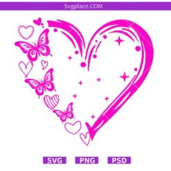 Butterfly Heart SVG