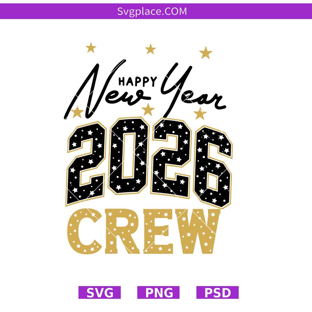 happy new 2026 crew-01 Happy New Year 2026 crew svg