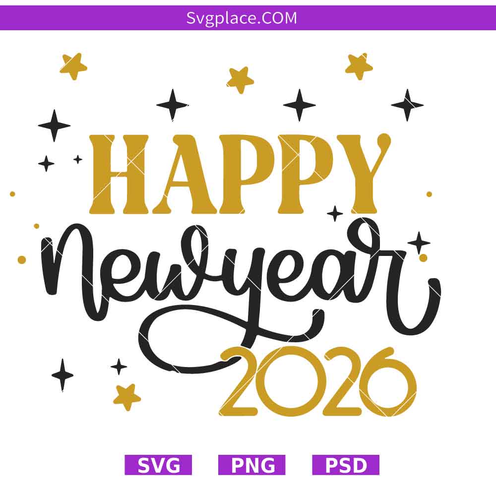 happy new year 2026-01 Happy New Year 2026 svg