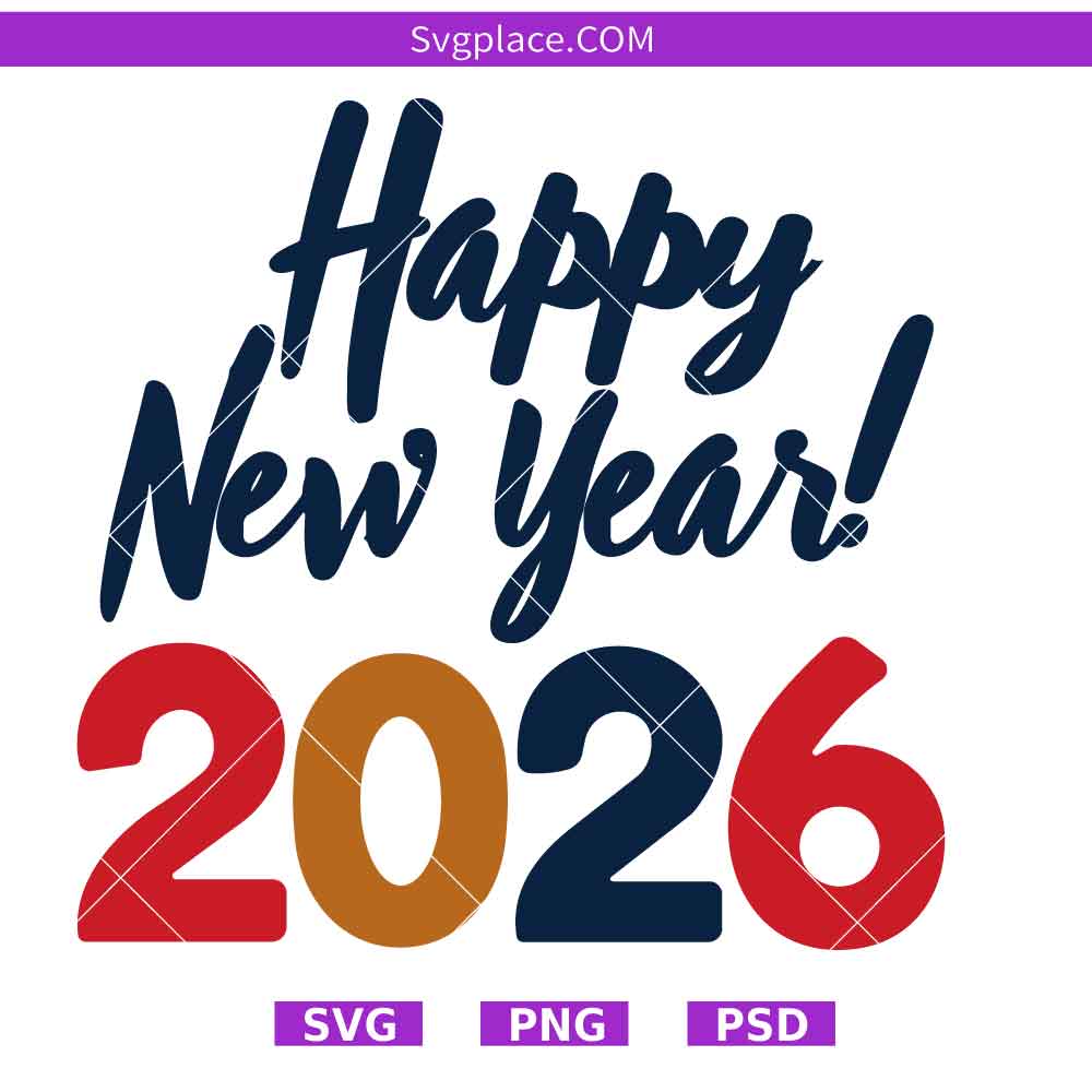 happy new year 2026 10-01 Happy New Year 2026 svg,