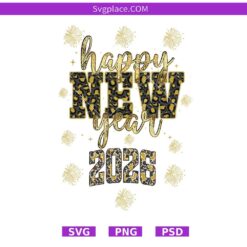 Happy New Year 2026 svg