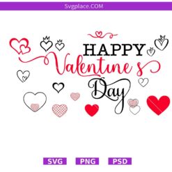 happy valentine day svg