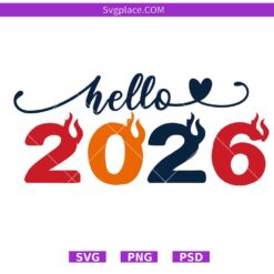 Hello 2026 svg,