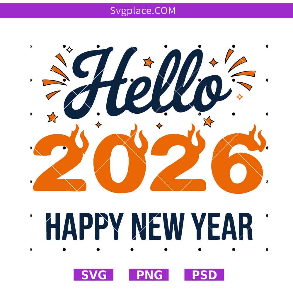 hello 2026 happy new year1-01 Hello 2026 PNG - Happy New Year svg