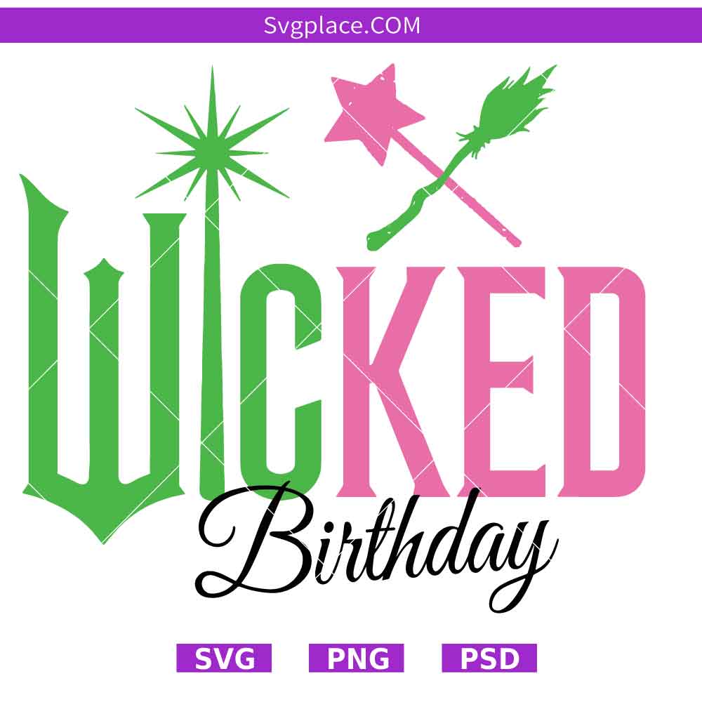 SVG Template-01 Wicked birthday svg