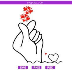 Love hand valentine design svg