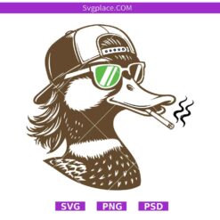 Mallard Duck Trucker Hat Sunglasses SVG