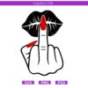 Middle Finger Lips Svg