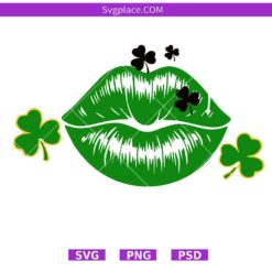 St Patrick’s day lips svg,