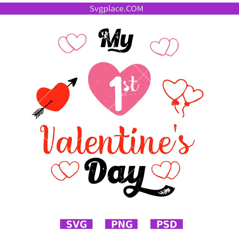 my first valentines day3-01 My First Valentine's Day svg