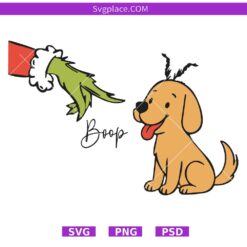 Grinch Boop Reindeer Dog SVG,