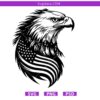 Eagle With American Flag Svg,