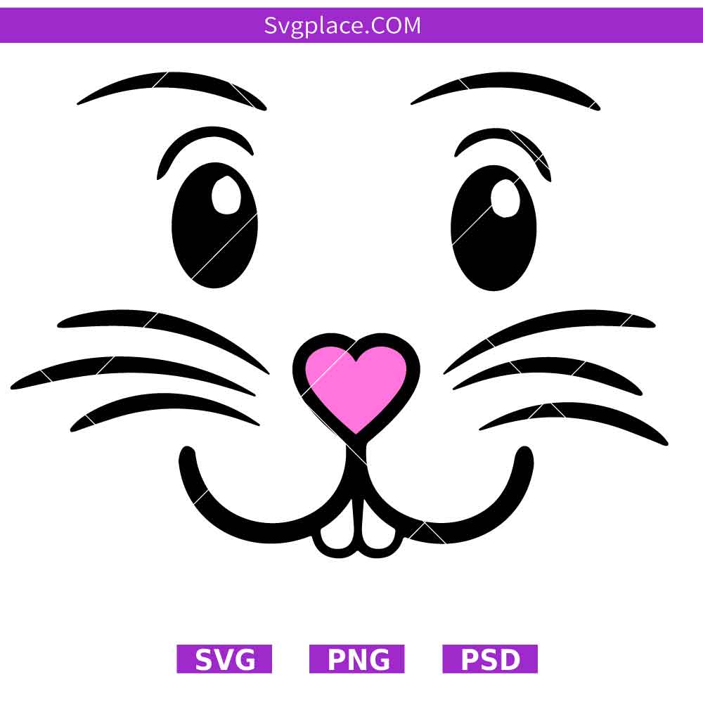 SVG Template-01 Bunny Face SVG